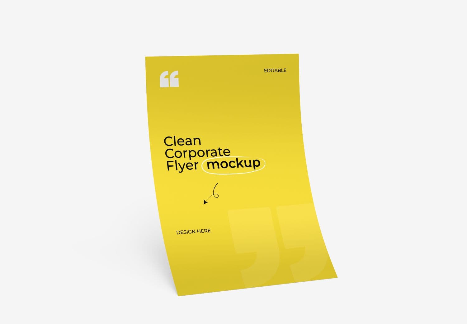Minimal Curved Flyer Mockup