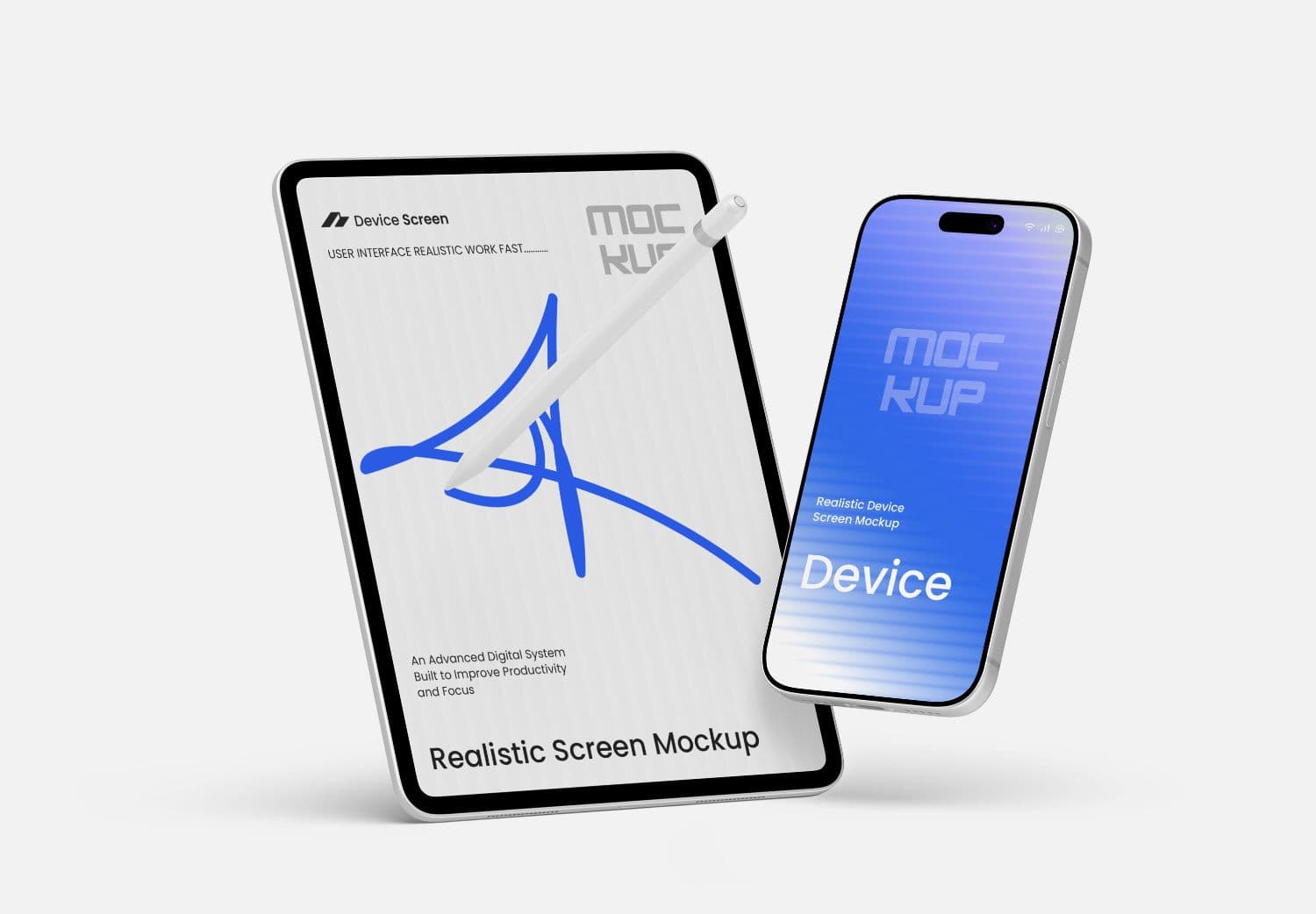 Multi Device Mockup PSD – Realistic iPhone & Tablet Screen Presentation