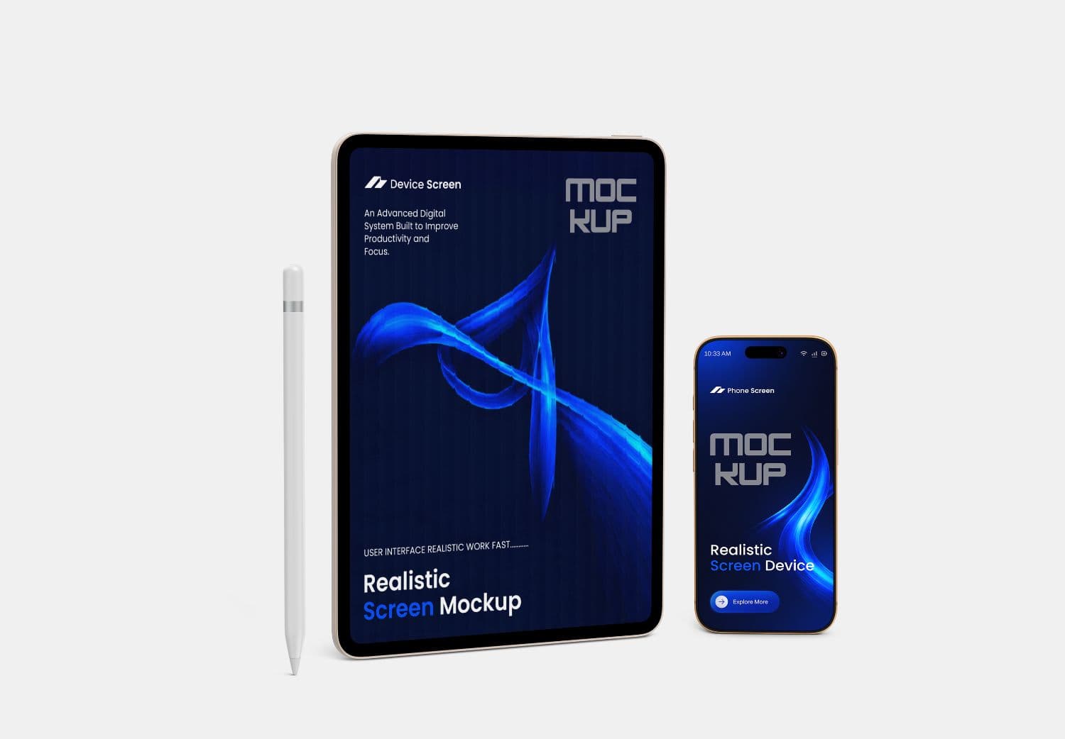 Tablet and Phone Screen Mockup