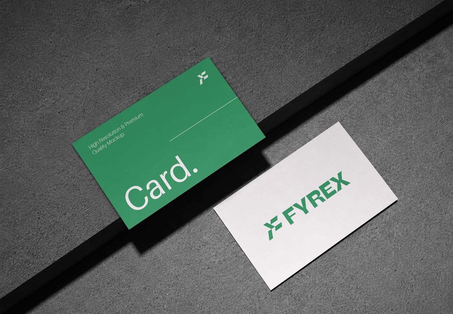 Minimalist Business Card Mockup – Front and Back View Branding Template