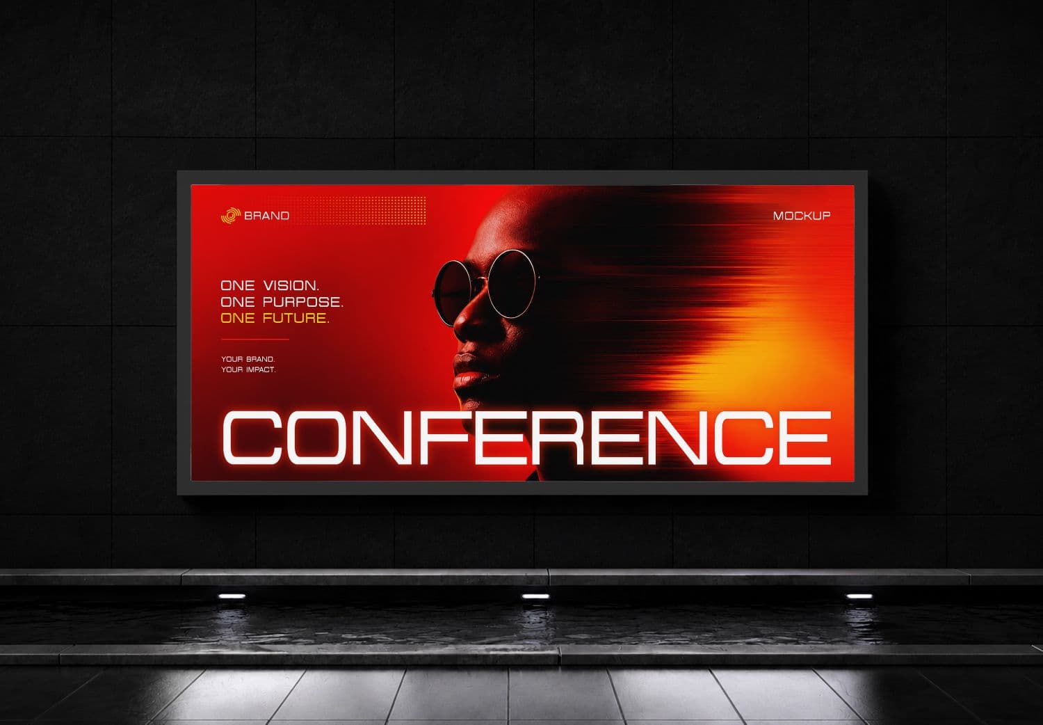Realistic Underground Station Billboard Mockup – Subway Advertising Display