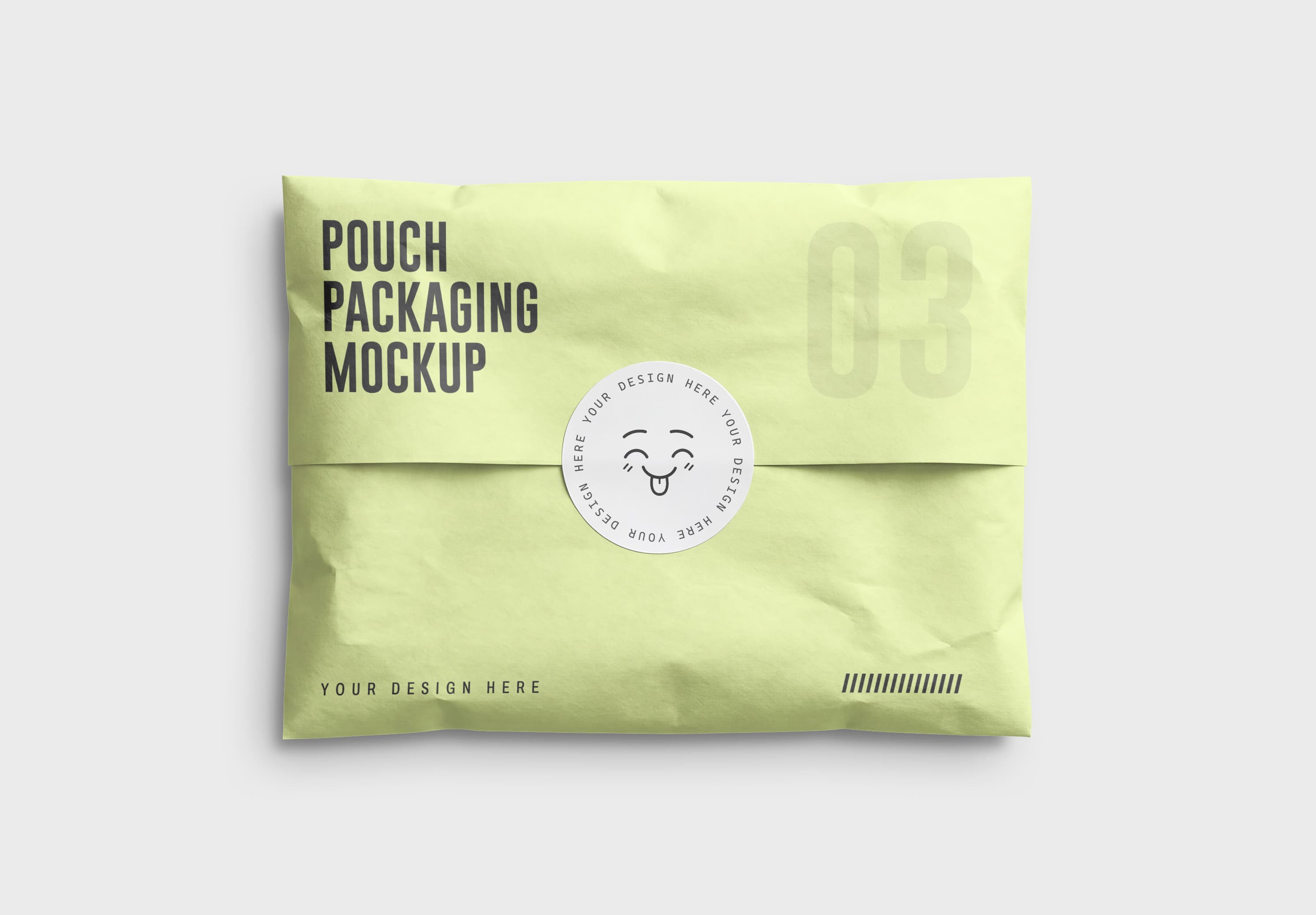 Kraft Paper Courier Bag Mockup with Sticker Seal