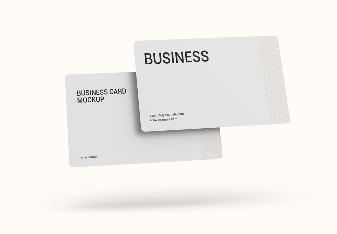 Floating Business Card Mockup