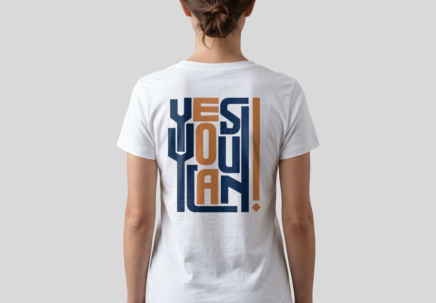 Women's T-Shirt Mockup Back View
