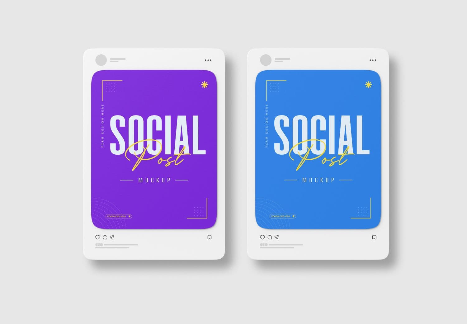 Premium Realistic Social Media Post Mockup | MockupHive