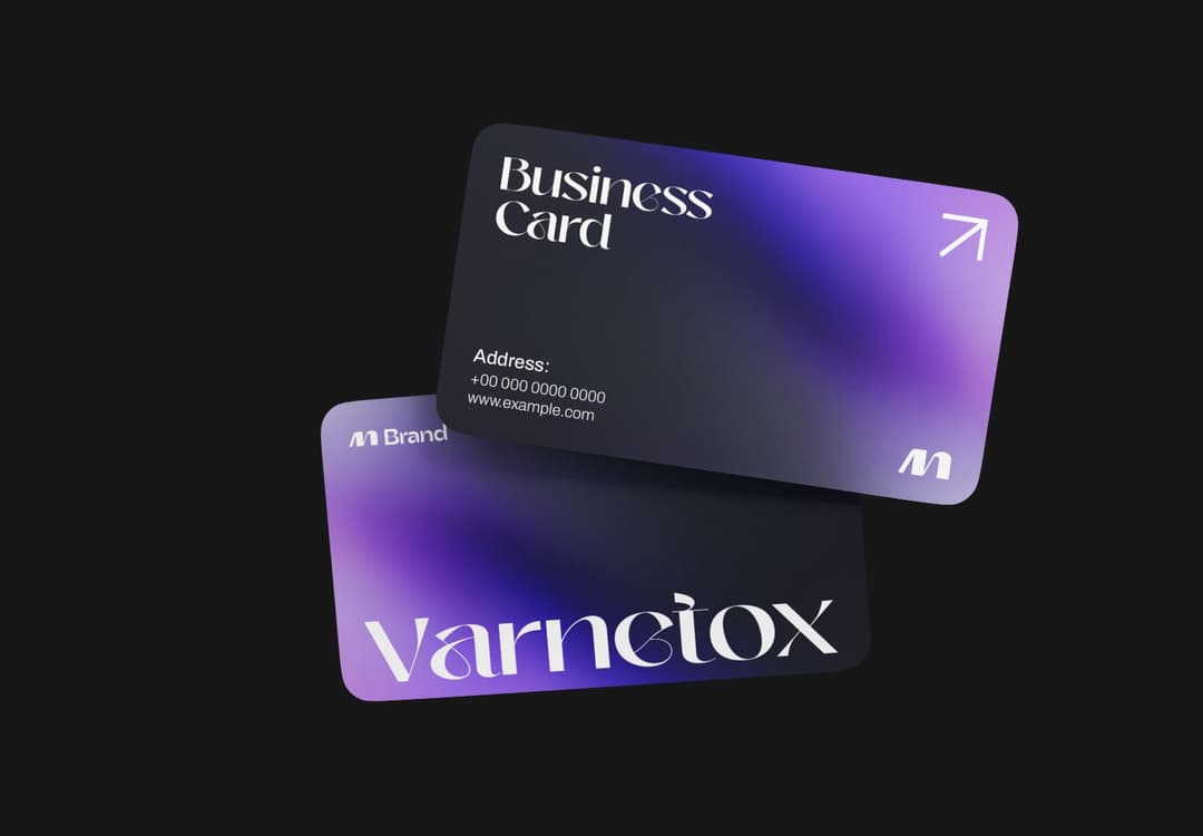 Floating Business Card Mockup – Branding Presentation