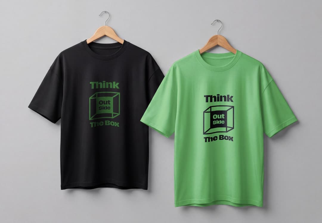 Realistic Two-T-Shirt Mockup for Apparel Branding