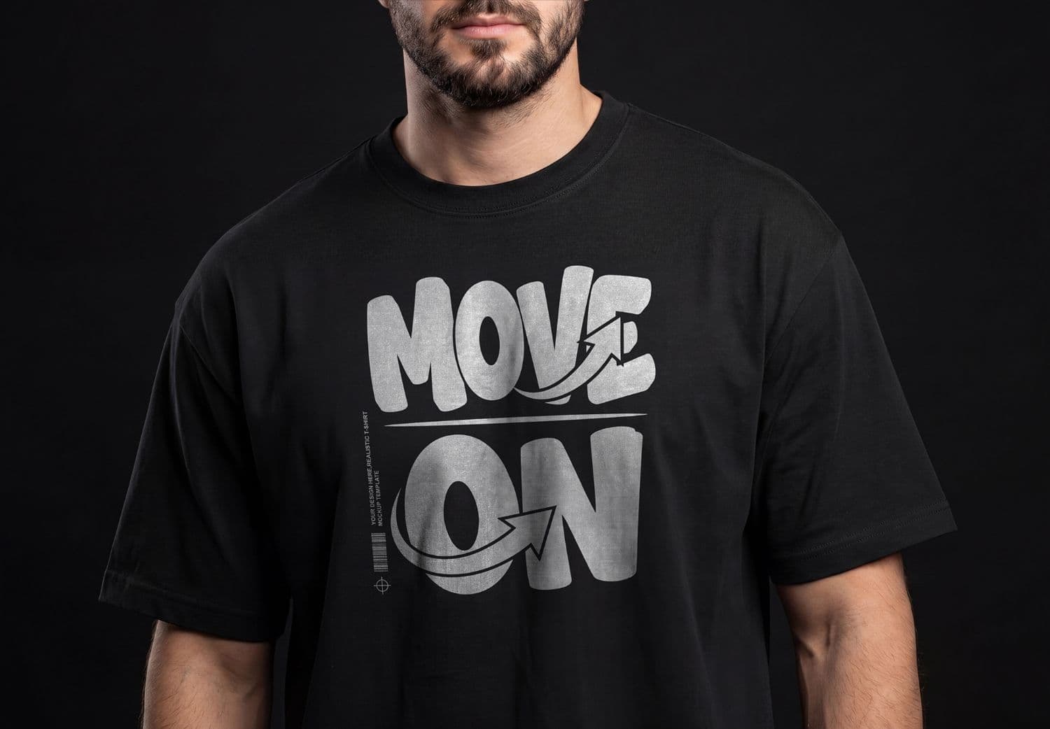Oversized Black T-Shirt Mockup | MockupHive