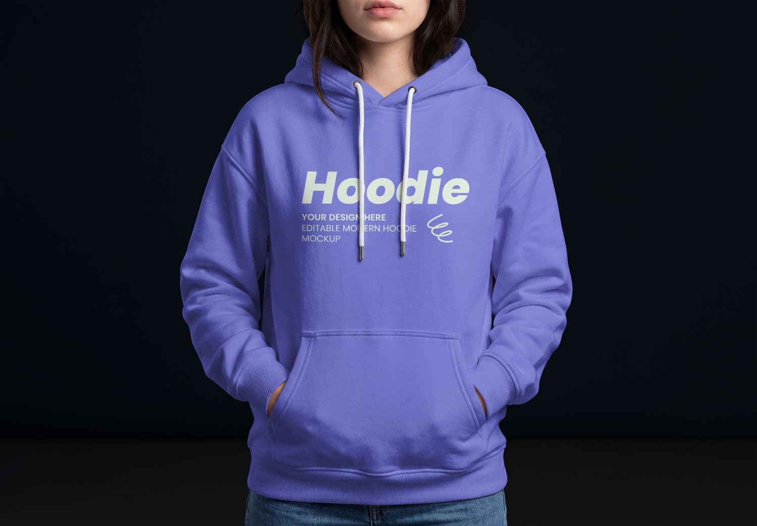 Realistic Hoodie Mockup – Front View Apparel Branding Template