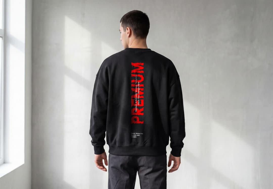 Back Print Sweatshirt Mockup | MockupHive
