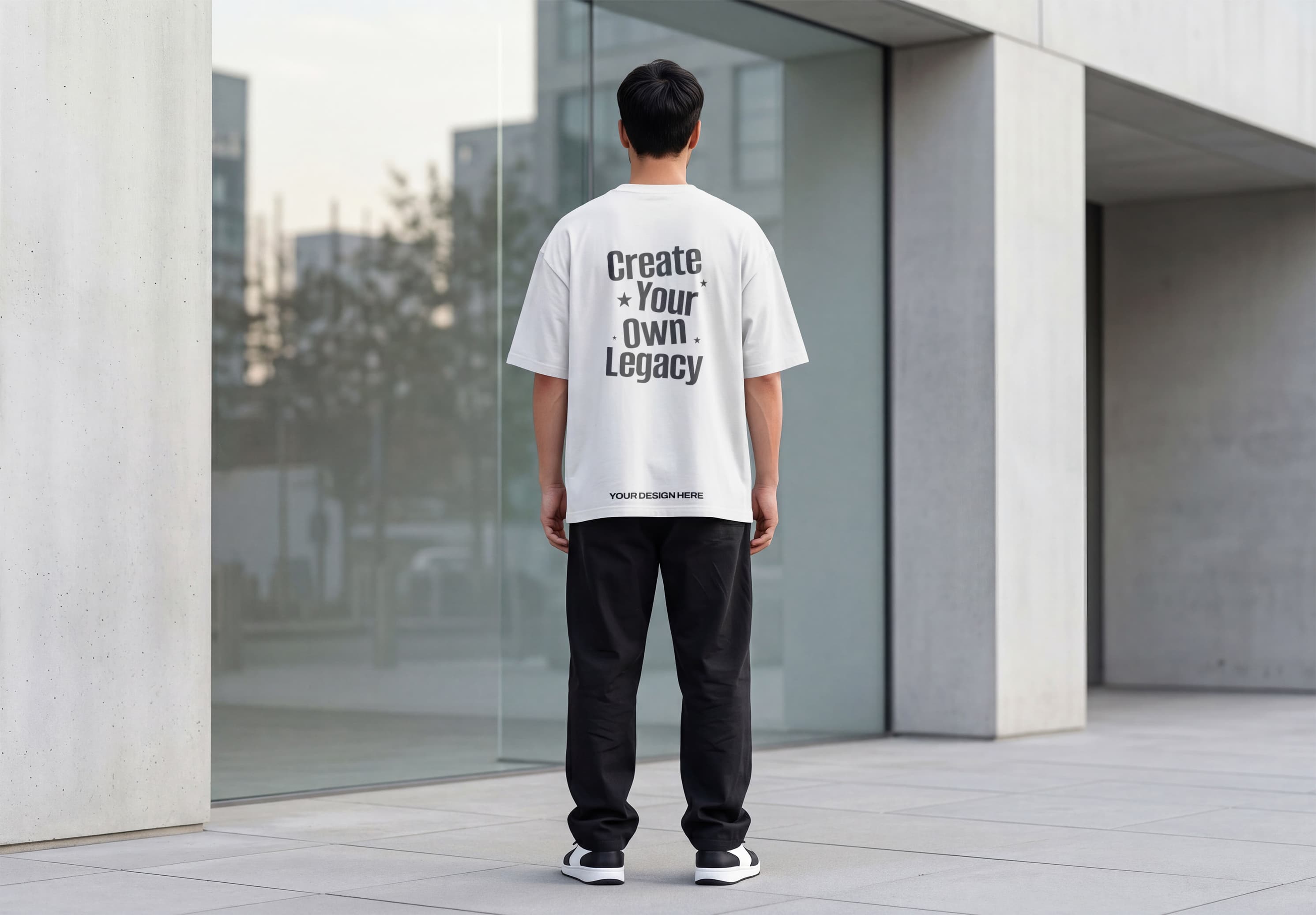 Men's T-Shirt Front & Back Mockup | MockupHive