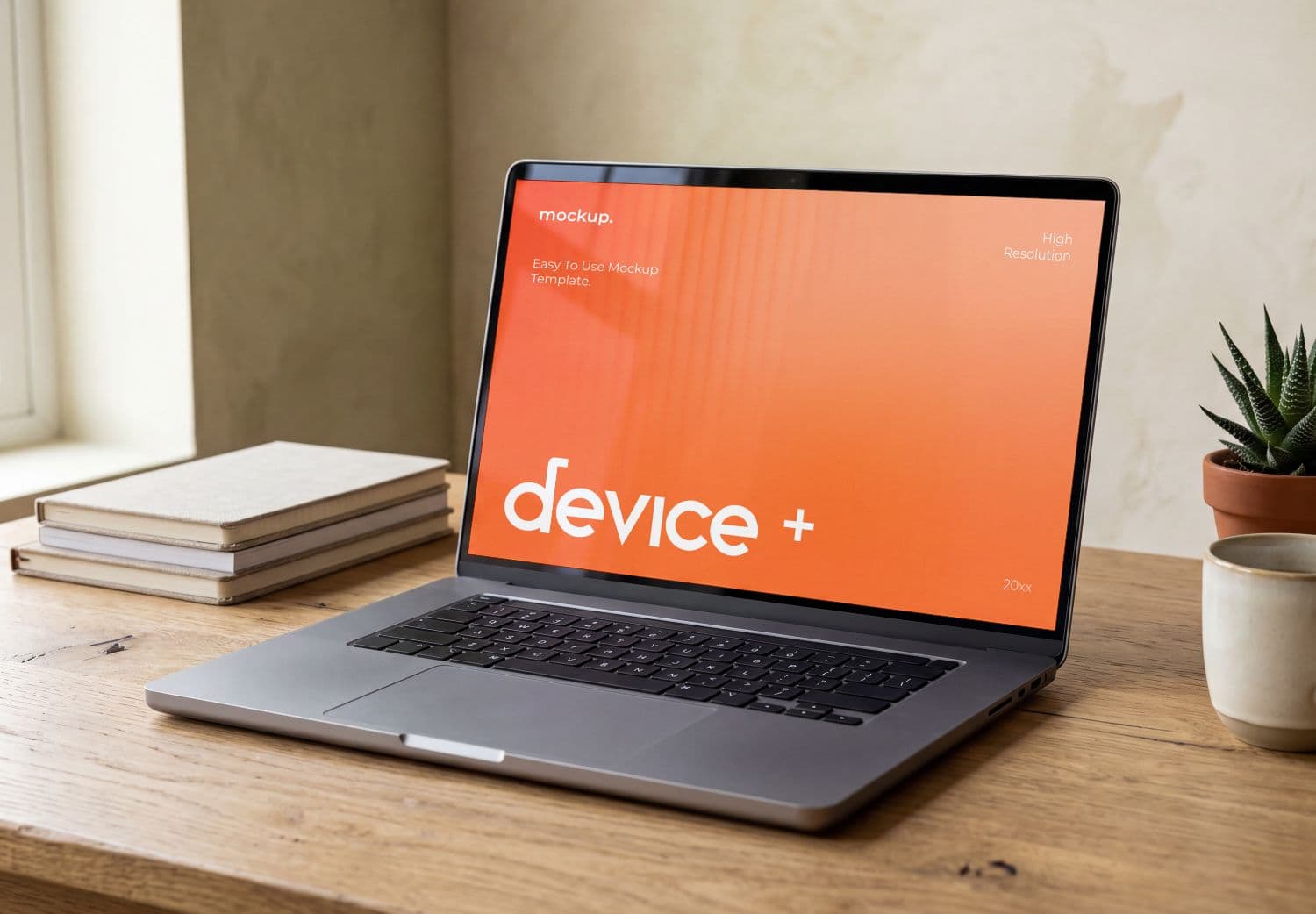 Realistic Laptop Mockup with Editable Screen