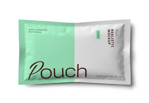 Realistic Pouch Mockup - Editable PSD Packaging Template
