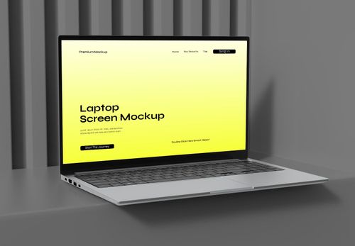 Laptop Screen Mockup - Editable PSD Template