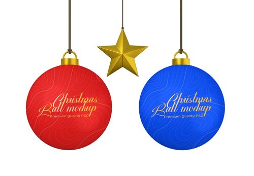Festive Christmas Ball Mockup for Holiday Branding