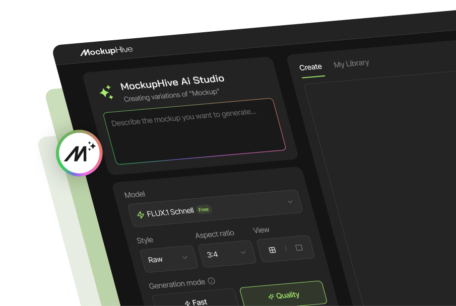 AI Mockup Generator Interface